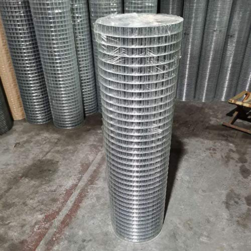 Bowose Galvanised Weldmesh Welded Steel Mesh Wire 610MM x 15M with 25MM x 25MM Hole Size Easy to Cut Netting Garden Fence Ideal for Plant, Pet, Vegetable Protection and Climbing Plant Support Net