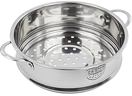Hoobao Accessori Cestello Cuocivapore Inox,Pentole in Acciaio Inossidabile Vaporiera,Pentola per Cottura a Vapore, Pentola a Vapore per Verdure, Modo Sano di Cucinare Le Verdure (22 CM)