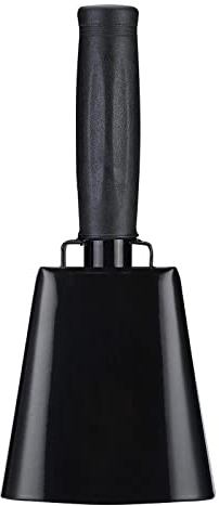 8’’ Steel Cow Bell with Handle, Noise Maker Cowbell, Cheering Loud Hand Call Bell for Sport Events Football Soccer Hockey Baseball Basketball Games Party Concert Graduations School Wedding Farm Ranch