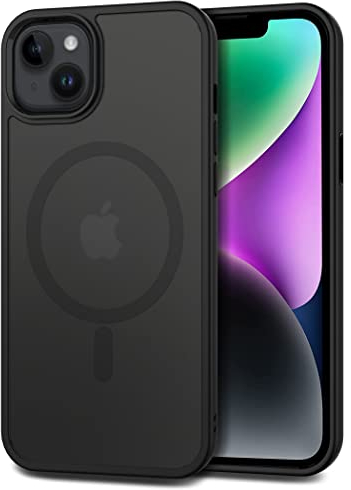 CACOE für iPhone 13/14 Hülle mit Kameraschutz, Kompatibel mit MagSafe, Stoßfest Kratzfest Magnetisch Rückseite Handyhülle für iPhone 13/14 Case Transluzente
