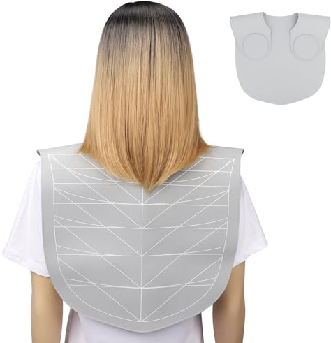 Segbeauty Mantón de Peluquería, Capa Peluqueria de Silicona, Collar de Corte de Pelo, Capa de Silicona Para el Cuello, Almohadilla para Cortar el Pelo, para Salón, Salón de Belleza (Gris)