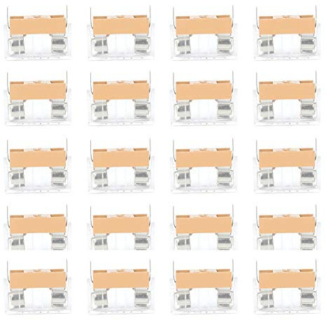 Tissting 20 Stück Sicherungshalter, Sicherungshaltergehäuse mit Transparenter Doppelterminals Sicherung Abdeckung Leiterplattenmontage-Haltergehäuse für 5X 20 Sicherungen