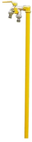 LYUCAYHQ Fuente Jardin Exterior, Columna de Agua Vertical Simple para Patio de Jardín, Columna de Agua de Jardín, Columna de Agua de Acero Inoxidable Anticongelante(Yellow,60cm/24in)