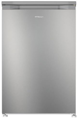 INFINITON CV-A85I - Congelador vertical, 80 Litros, 85 cm, 3 cajones, Control de temperatura, Puerta reversible, Regulación en Altura, E, Inox