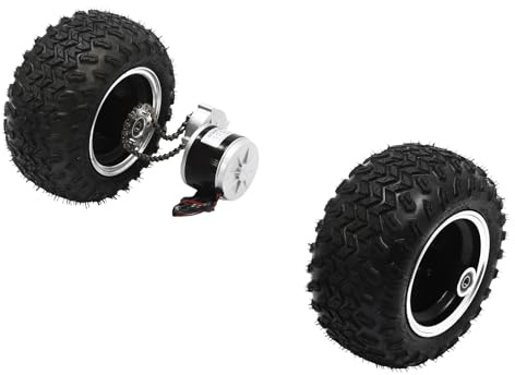 Kit de conversion de roues pneumatiques 250 W 24 V 10 km/h - Capacité de charge jusqu'à 200 kg - Double roue pour scooter électrique de plage