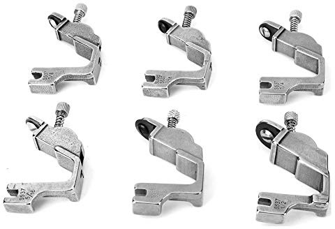 Zerodis 6 Pcs Élastique Pied-de-biche Accessoire de Machine à Coudre, Tout Acier S537 Pied-de-biche de Remplacement Set avec Résistance à la Corrosion Exceptionnelle, Facile à