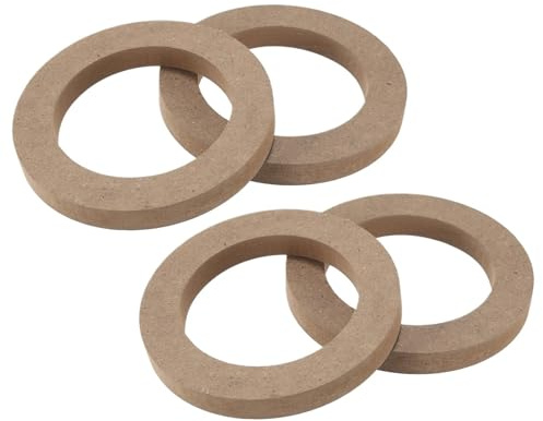 Anillos espaciadores de Montaje for subwoofer de Altavoz de Coche de Madera universales, Soporte Adaptador, Placa de Soporte, 2 Piezas, 4 Piezas(4Pcs 6.5Inch)