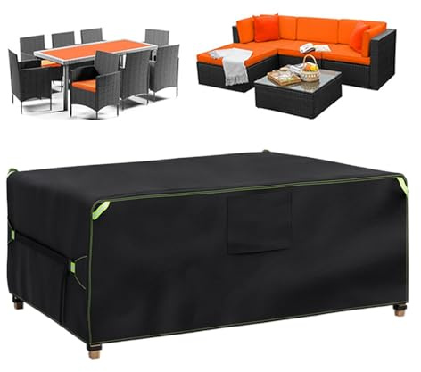 Housse de chaise de jardin – Tissu Oxford – Protection de meubles – Housses imperméables pour meubles de pelouse d'extérieur – Pour piscine, jardin, porche, plage, hôtel, appartement, villa