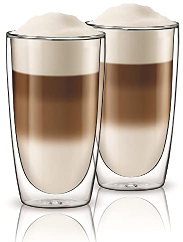 Aqualogis Lot de 2 verres isothermes à double paroi Latte Macchiato 350 ml