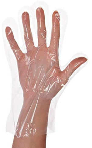 Hygienical Betriebsbedarf - Handschuhe, PE-Einweghandschuhe, Tankhandschuhe, für Friseure, für beide Hände passend, transparent, One Size (Unisex)