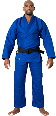 Ronin 1980 Double Weave Gi per Judo e BJJ – Uniforme per allenamento pesante Judo BJJ, Blu, 3/A1
