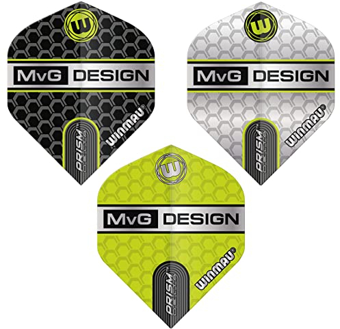 WINMAU Michael Van Gerwen Specialist MVG Design Dart Flight Pack – 3 Sets pro Packung (9 Flights insgesamt)