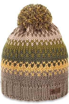 Sterntaler Baby - Jungen Mütze Baby Bommelstrickmütze Farbverlauf, braun, 53