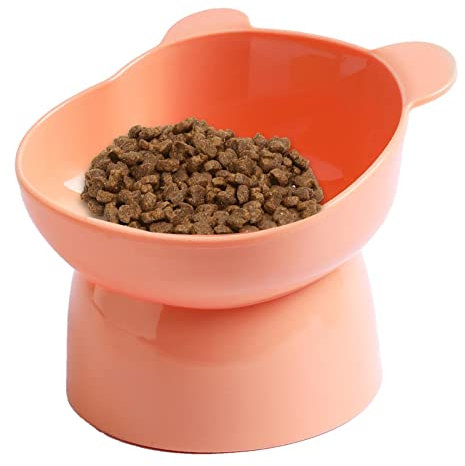Pomurom Gamelle Chat Surélevée et Inclinée Anti-Vomissement - Bol Nourriture/Eau pour Chaton et Chien - Ecuelle Inclinée