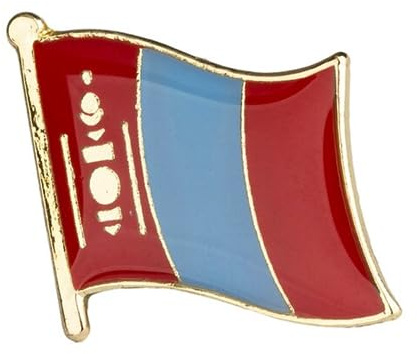 Mongolia National Flag Metal Enamel Pin Badge Lapel