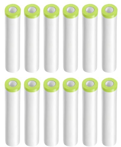 QUARKZMAN 12 Rollos de Película de Enmascarar Pre-Cubierta 110.2 x65.6Ft Cinta y Cubierta de Plástico para Pintores con Cinta Película de Lona para Cubrir Pintura de Automóviles, Verde