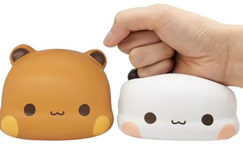 Lotvic stressreducerande leksak, 2 stycken Dudu Bubu Squeeze leksaker, anti-stressleksaker, squishy Toy Bubu Dudu leksak för stressreducering, rolig fidgetleksak för barn och vuxna
