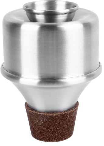 RiToEasysports Trompetendämpfer, Trompeten-Übungsdämpfer aus Aluminiumlegierung mit Kork für Jazz-Orchester-Sinfoniespiel (SILVER)