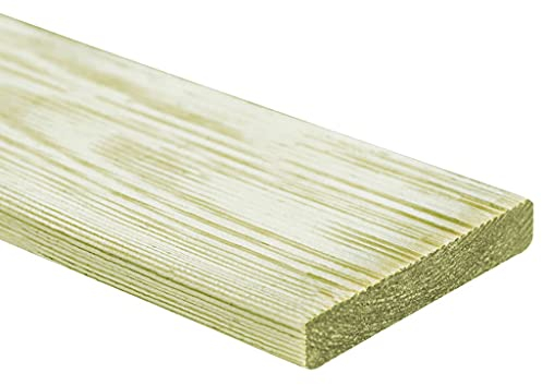 vidaXL 12x Kiefernholz Imprägniert Terrassendielen Komplettbausatz Komplettset Holzbretter Dielen Bretter Terrassenholz Terrassendiele 1,44m² 1m