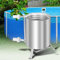 Jopassy Chauffage de piscine en 100 % acier inoxydable avec feu et spirale chauffante, jusqu'à 300 °C, raccord de piscine Ø 32/38 mm, avec tapis ignifuge et plateau