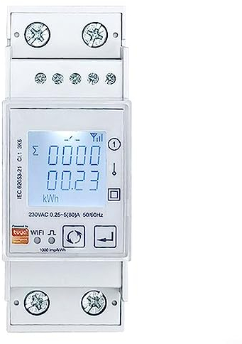 RANRAO Zigbee Smart Energy Meter, einphasiger digitaler Stromzähler, bidirektionale Messung, 80 A KWh-Zähler 100 V 240 VAC, funktioniert mit Tuya/Smart Life APP