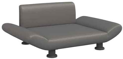 VidaXL Letto Divano per Cane Grigio Casa Interna 70x45x28 cm Similpelle