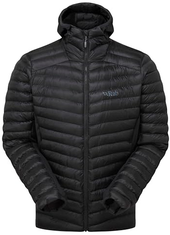 Rab Men's Cirrus Flex Hoody - Lightweight Insulated Coat for Trekking, Skiing, & Climbing - Black - Large