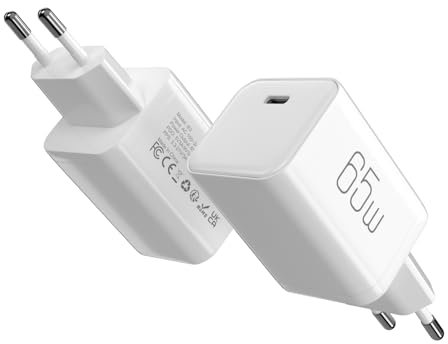 2 Pezzi Caricatore USB C 65W GaN Presa Tipo-C da 45W Ricarica Rapida PPS Caricabatterie Adattatore USB-C Spina per Mac, per iPhone 16 15 14 13 12 11 Pro Max XR XS SE Plus iPad, Samsung,Pixel 9,ecc