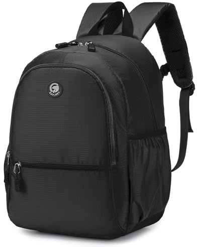 COSCOOA Small Carry On Backpack 20L,United Airlines Personal Item Bag 17x10x9,Ryanair 40x20x25 CM Travel Luggage Bag, Black, 40x25x20cm, Traveling