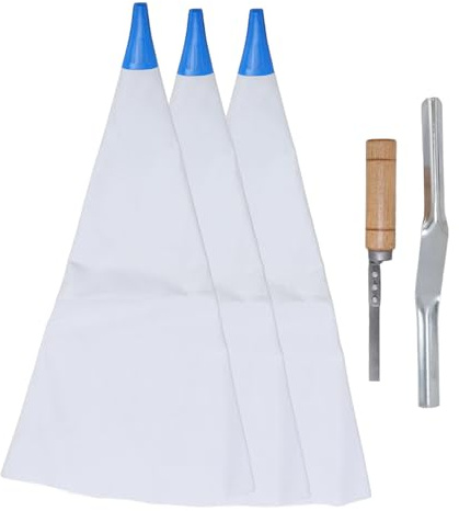 Kelawoly 3 Bolsas de Mortero para Mampostería de Alta Resistencia con Llagueador para Ladrillos y Puntero para Rejuntado, Bolsa Selladora de Juntas, Bolsa de Relleno para Aplicar