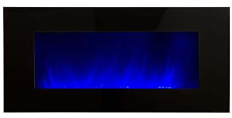 CHEMIN'ARTE Chimenea eléctrica de Pared WiFi con calefacción Volcano XXL, Efecto de Llama Leds- Chimenea Decorativa bajo Consumo - Mando a Distancia