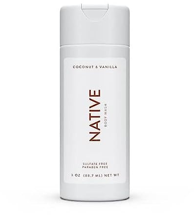 Native Coconut & Vanilla Body Wash 3 oz Travel