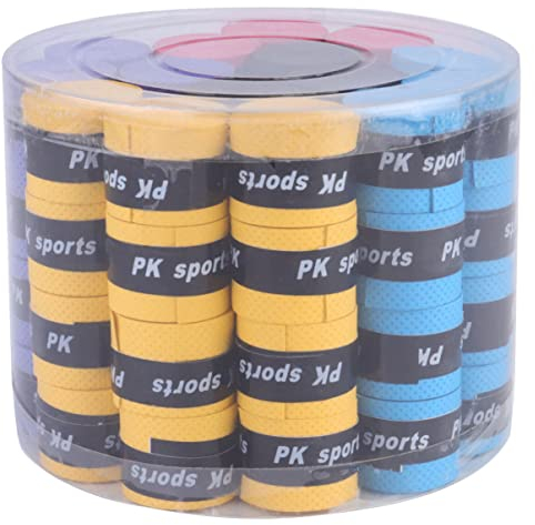 VOSAREA 60 Stücke Selbstklebendes Griffband Badmintonschläger Anti-Schweiß rutschfestes Griffband für Badminton Schläger Hockey Squash Schläger