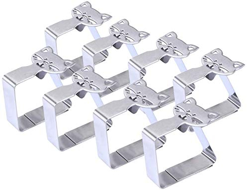 JNRFTY 8 Stück Tischtuchklammern Edelstahl,Tischdeckenbeschwerer für Restaurant Gartentisch Hochzeit Party