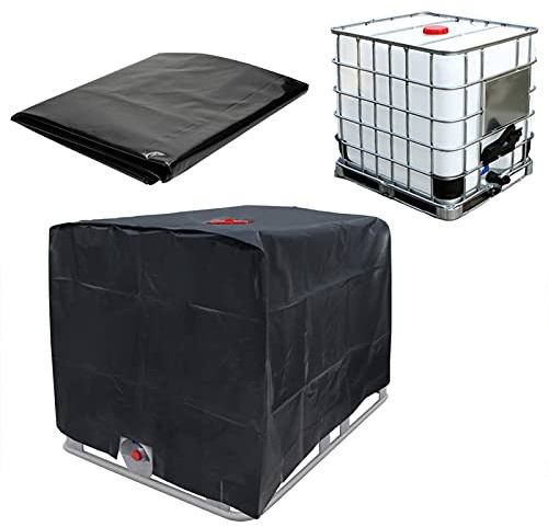 EUNEWR Cubierta de Contenedor IBC,1000L Cubierta Protectora Depósito Agua IBC,Oxford 210D Funda Impermeable IBC,Resistente Al Agua,Al Polvo y A Los Rayos UV,para El Hogar Accesorio para Tanque IBC