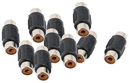 New Lon0167 10 Pcs Single RCA Phono Coupler Female to Female Audio Converter Adapter(10 Stück Einzel-Cinch-Cinch-Stecker auf Buchse Audio Converter Adapter