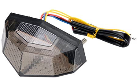 Yctze Feu Arrière LED avec Clignotant Intégré pour Moto - Signal d'Avertissement et Frein