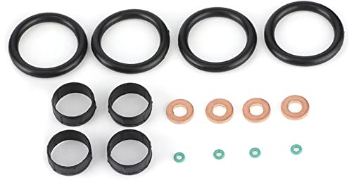 Set Guarnizioni Iniettore, Rondella Iniettore Carburante, Guarnizione O-ring Iniettore, Sostituzione O-ring Rondella Set Guarnizioni Iniettore Carburante 198196 Adatto per