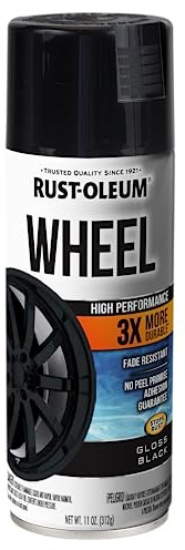 Rust-Oleum 368076 High Performance Wheel Spray Paint, 11 oz, Gloss Black