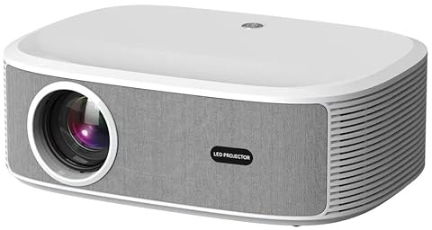 Maxxo LED-projektor 800, 700 ANSI-lumen, Native Full HD 1080P, stöder 4K, 5 000:1, autofokus, 5G WiFi, Bluetooth, Dolby Audio, Netflix, YouTube, Prime Video, Linux (vit)