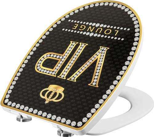 Cornat WC-Sitz VIP 2.0 - Außergewöhnliches Motiv - Pflegeleichter Thermoplast - Quick up & Clean Funktion - Absenkautomatik - Bequeme Montage von oben / Toilettensitz / Klodeckel / KSDSC109