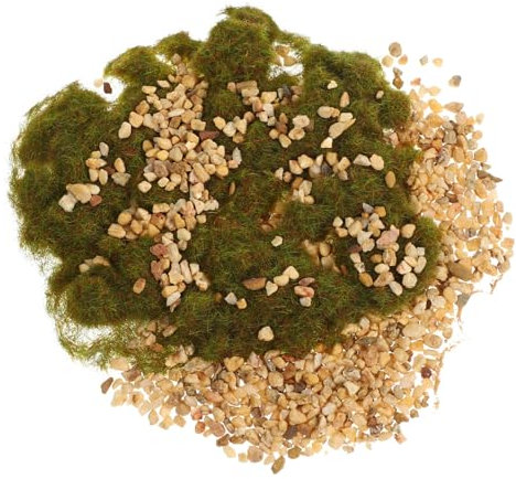 Toyvian 1set Static Grass Powder Gravels Green Fake Grass for Miniature Gardens Crafting and Landscape Decoration Gravel Mix