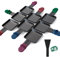 Yoassi 8pcs Mini Padelle per Raclette,Mini Piastra Raclette Antiaderente con 8 Spatole di Nylon,Misura Universale 4 Colori Manici Antiscottatura,Padelle Quadrate da Raclette per Fuso Uovo Fritto