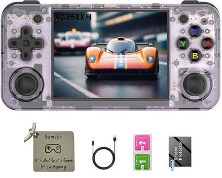 RG35XX H, Anbernic Retro Console di gioco portatile con scheda 64GTF, design a doppio joystick da 3,5 pollici, dura fino a 8 ore di batteria ad alta capacità per meglio