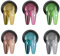 6 Farben Mehrfarbig Nail Chrome Powder, Metallic Cromepulver Cromepulver Nägel mit Gold, Rosa, Grün, Champagner, Blau und Silber, Chrome Pulver Nägel 0.5/Jar (Colors A, 6 Pcs)