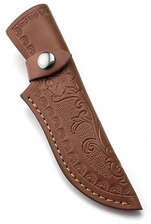 BWLEANSY Gürtelmesseretui Hülle Ledertasche,Leder Snap Taschenmesser Scheide,Lederscheide,Messerscheide Leder, Taschenmesser Holster,Messerscheide mit Gürtelschlaufe für die Jagdmesser (Braun)