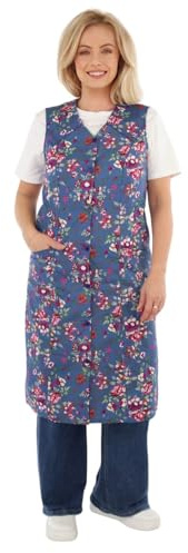 Tablier pour femme sans manches, Tablier de cuisine ou de ménage, Blouse pour femme, 100 % coton