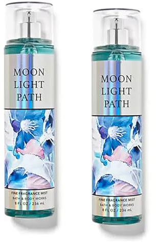 Bath & Body Works Moon Light Path Fine Fragrance Body Mist Gift Set 8 oz Pack Lot of 2 (Moon Light Path)