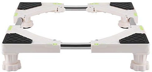 Eboxer Podeste & Rahmen für Waschmaschinen Einstellbare Waschmaschinen-Untergestell Sockel für Trockner, Waschmaschine und Kühlschrank(Einstellbare Länge&Breite 42-62cm)