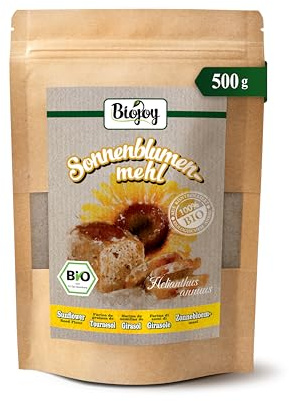 Biojoy Harina de Semillas de Girasol BÍO (500 g), puro y natural, sin aditivos